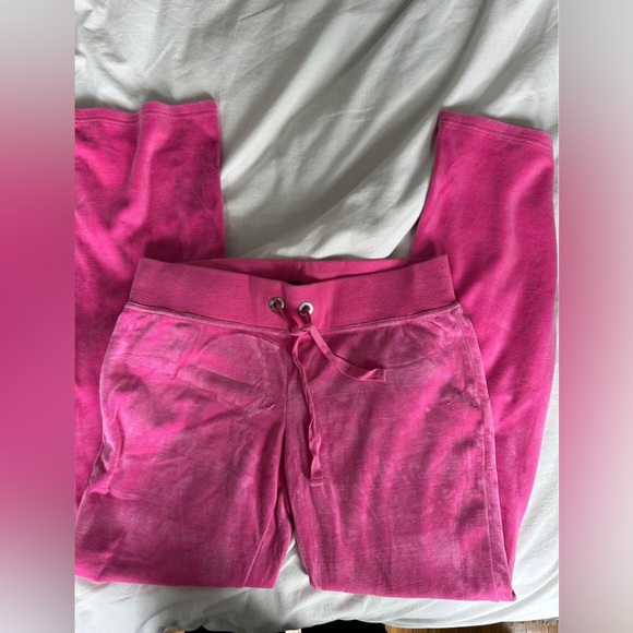 Vintage hot pink Bebe velour track pants - Picture 1 of 3